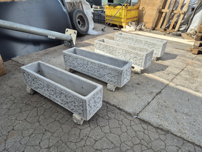 jardinera macetero piedra 34x100x25 4u